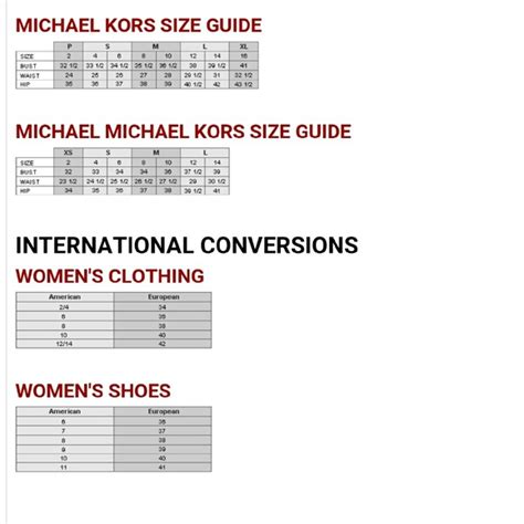 size sepatu michael kors|Michael Kors size chart.